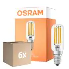 Fordelspakke 6x Osram LED Special E14 Tubular Pære T26 Filament Klar 4.8W 470lm - 827 Ekstra Varm Hvid | Dæmpbar - Erstatter 40W